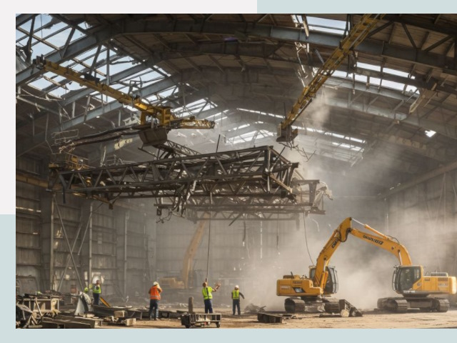 Демонтаж ангаров в Полевском от 616 руб. за м²