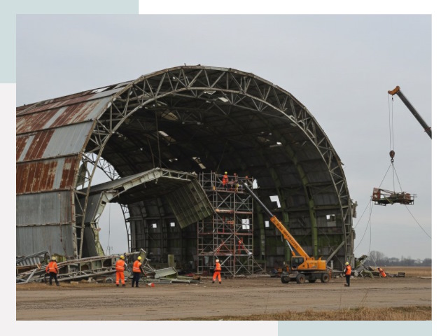 Демонтаж ангаров в Полевском